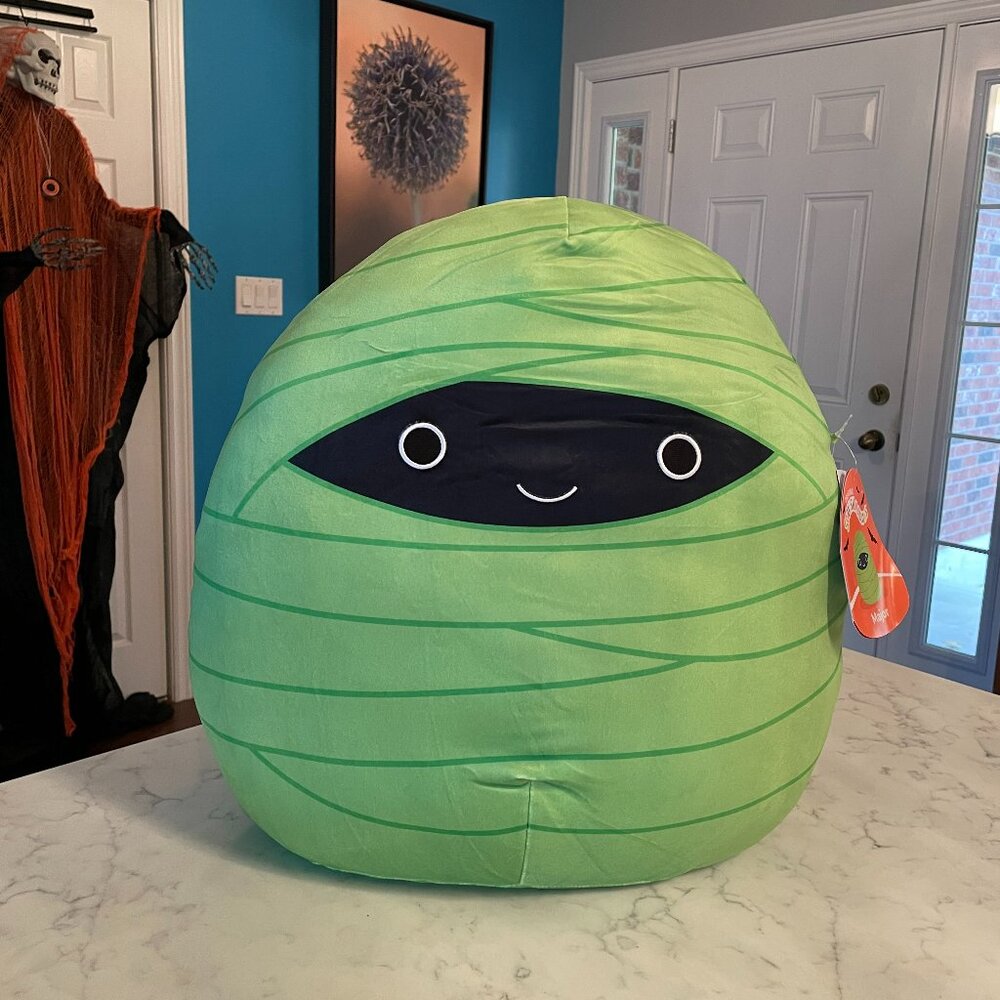 Halloween Squishmallow Major Green Mummy Large - 2022 Exclusive Rare size - New!